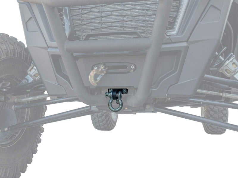 SuperATV Heavy Duty Front Hitch Plate/Front Tow Hook for 2019-2023 Polaris RZR XP 1000 / XP 4 1000 - Includes 1/2â€ Diameter Shackle - Image 2